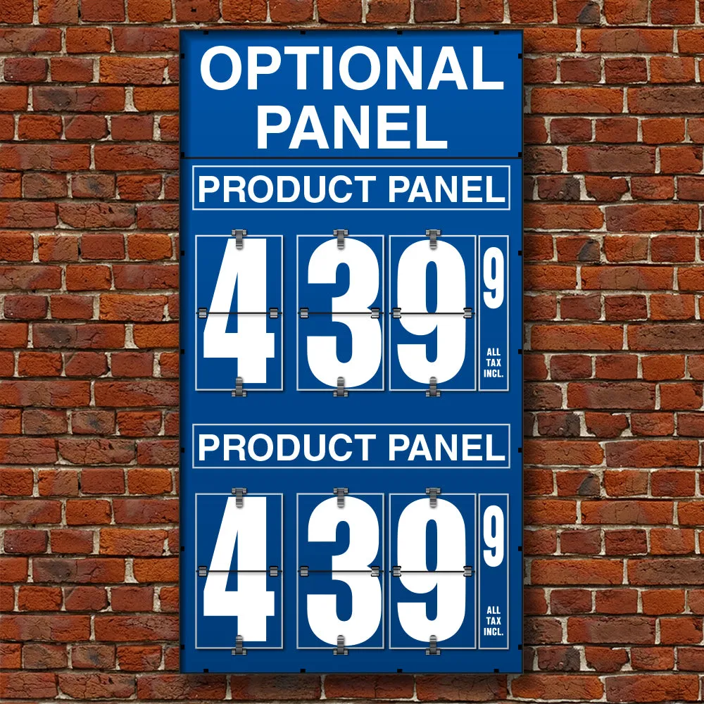 10" Flip Numbers- Two-Product, Pole or Wall Mount w/ Optional Panel