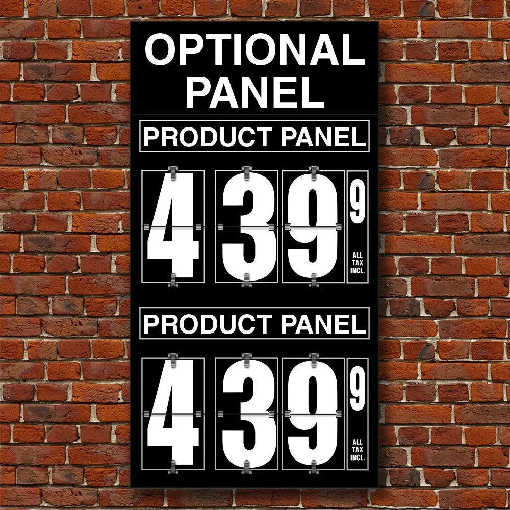 10" Flip Numbers- Two-Product, Pole or Wall Mount w/ Optional Panel