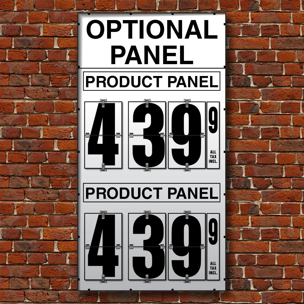 10" Flip Numbers- Two-Product, Pole or Wall Mount w/ Optional Panel