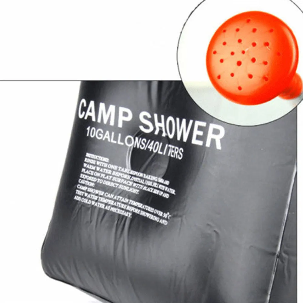 40L Craig Camp Shower Bag Solar Heated Water Pipe Portable Camping Hiking Travel