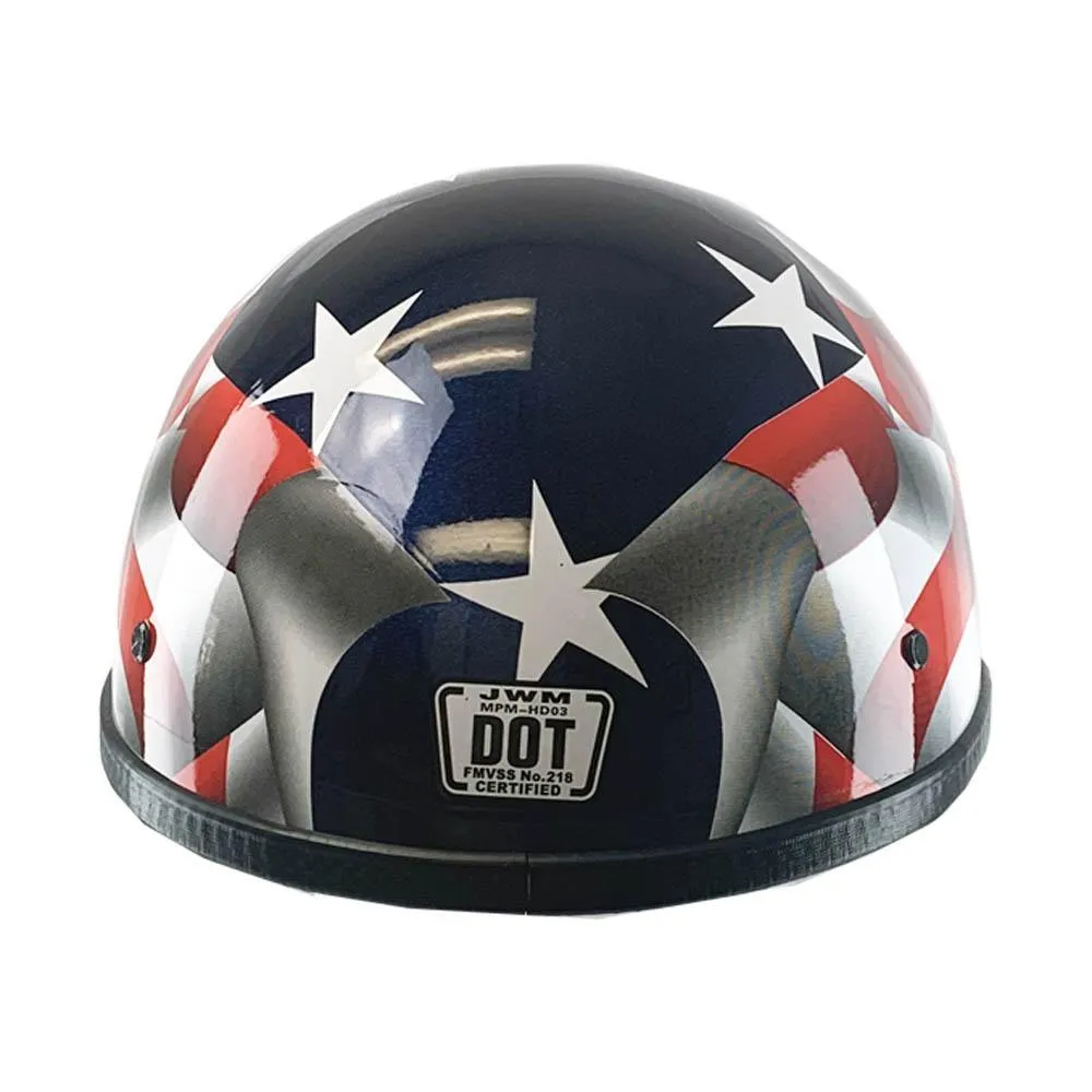 American Flag Patriotic Motorcycle Half Helmet