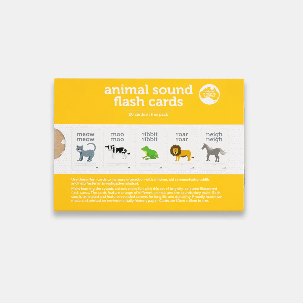 Animal sounds flash cards