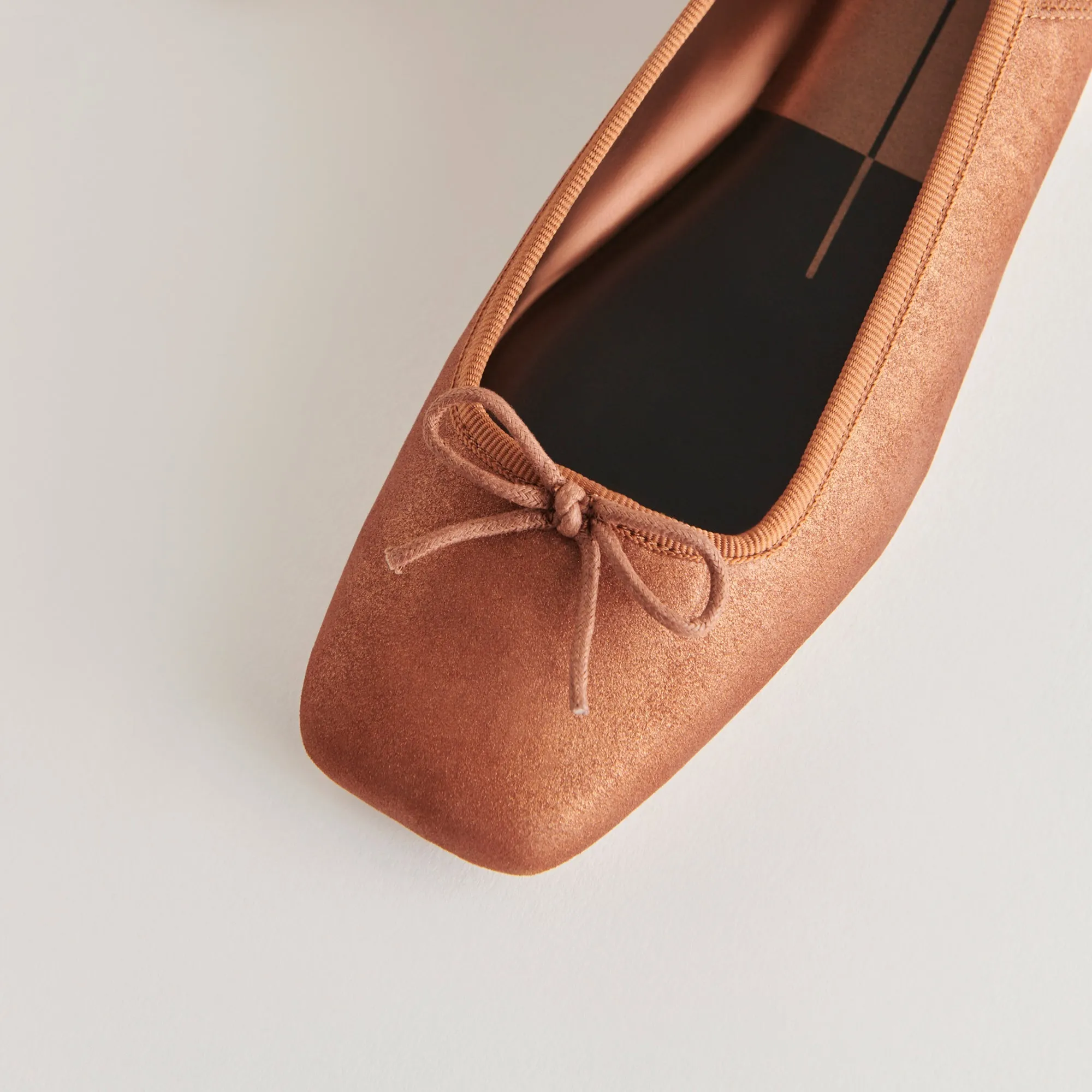 ANISA BALLET FLATS COPPER METALLIC SUEDE - re:vita