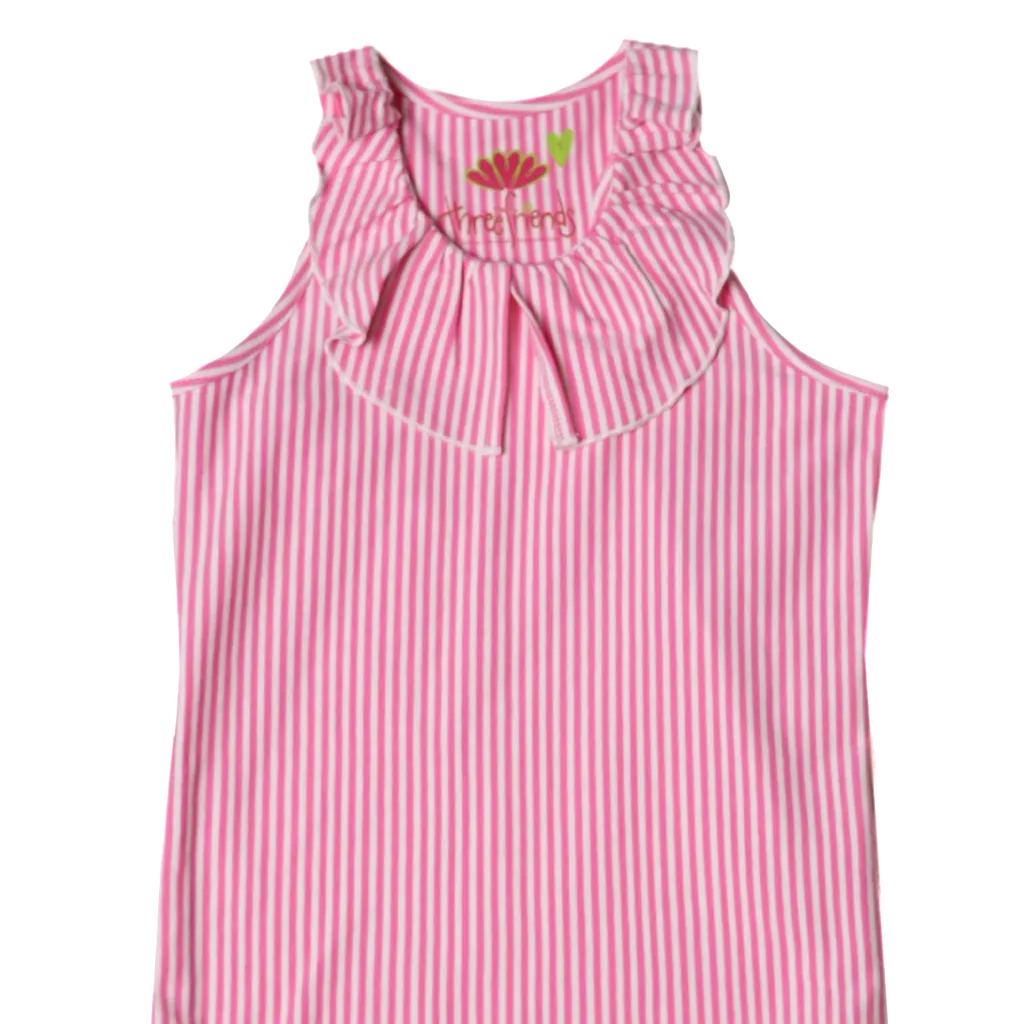 Baylor Racerback Top Pink Stripe