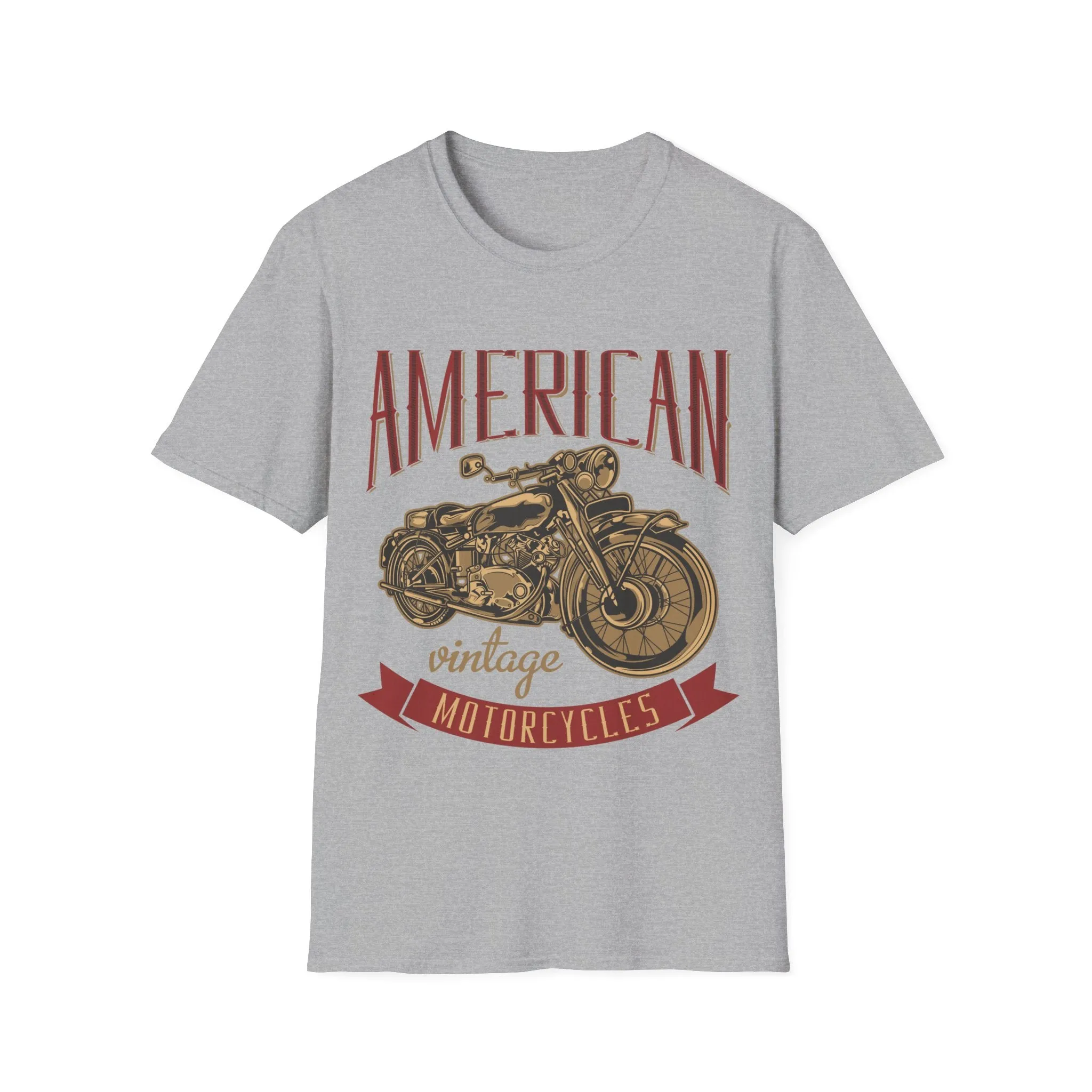 Biker T Shirt  Ring Spun Cotton American Vintage Motorcycles