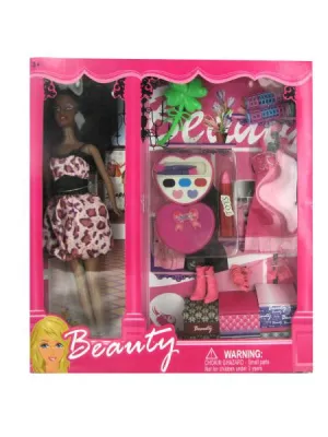 Black Fashion Doll with Dress and Accessories (Available in a pack of 1)