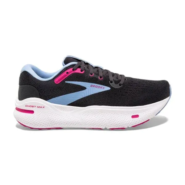 Brooks Women's Ghost Max Running Shoe - Ebony/Open Air/Lilac Rose