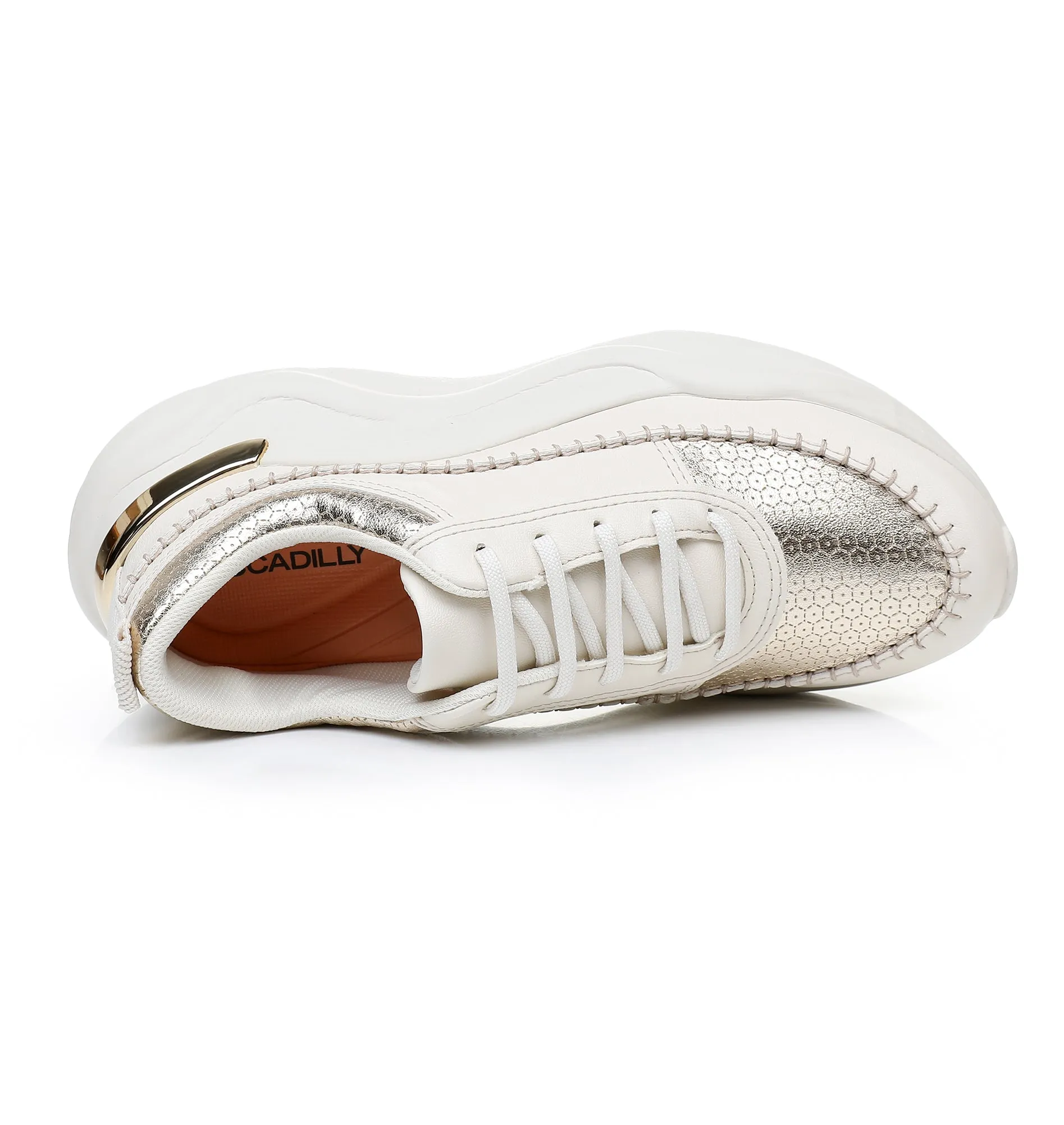 City Beat Chunk Sneakers - White n Gold (939.005)