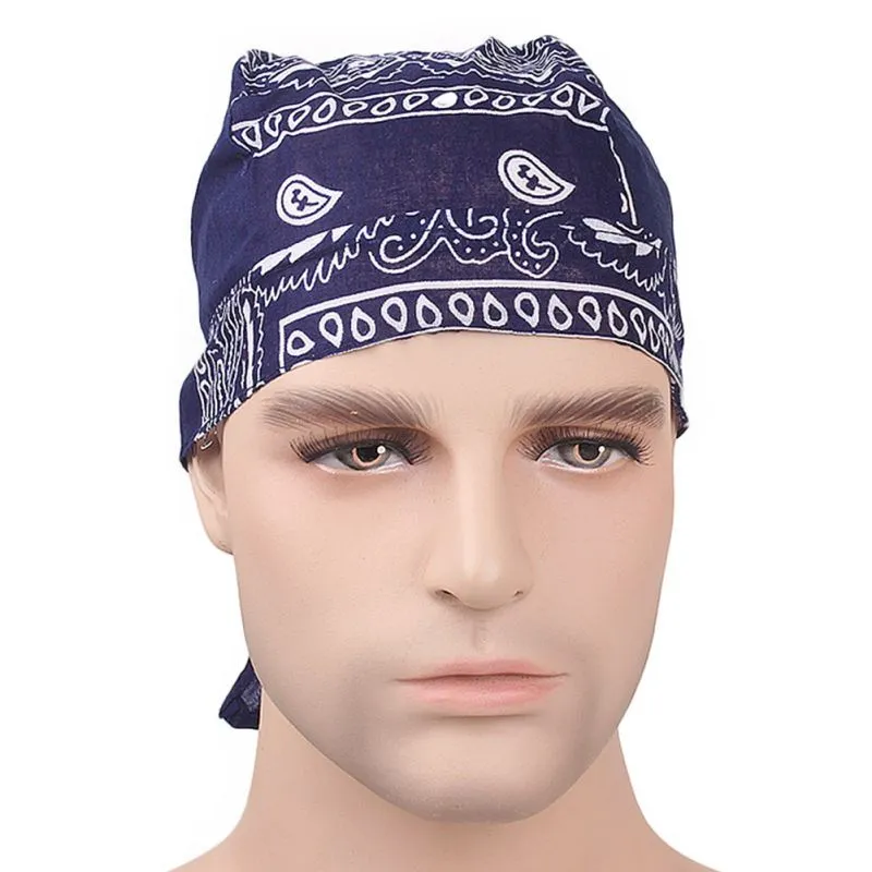 Cycling Bandana Cap Beanie Lightweight Adjustable Cotton Biker Hat Hood Headband Headscarf