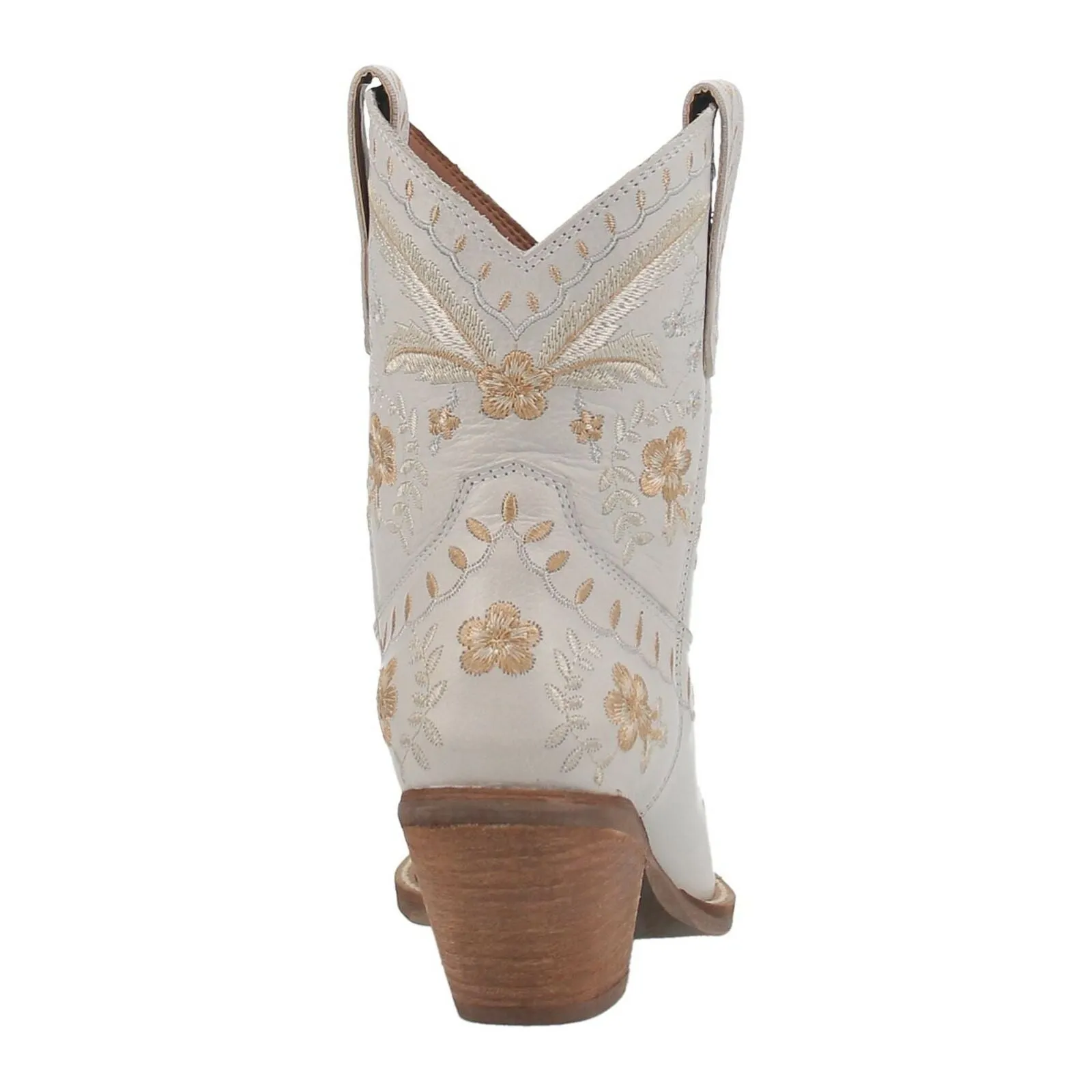 Dingo Ladies Primrose Floral Embroidery White Western Boots DI748 WHT