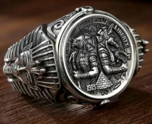 EGYPTIAN GODS METAL BIKER RING (sold by the piece)