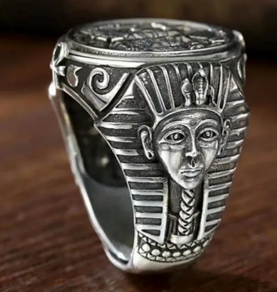 EGYPTIAN GODS METAL BIKER RING (sold by the piece)