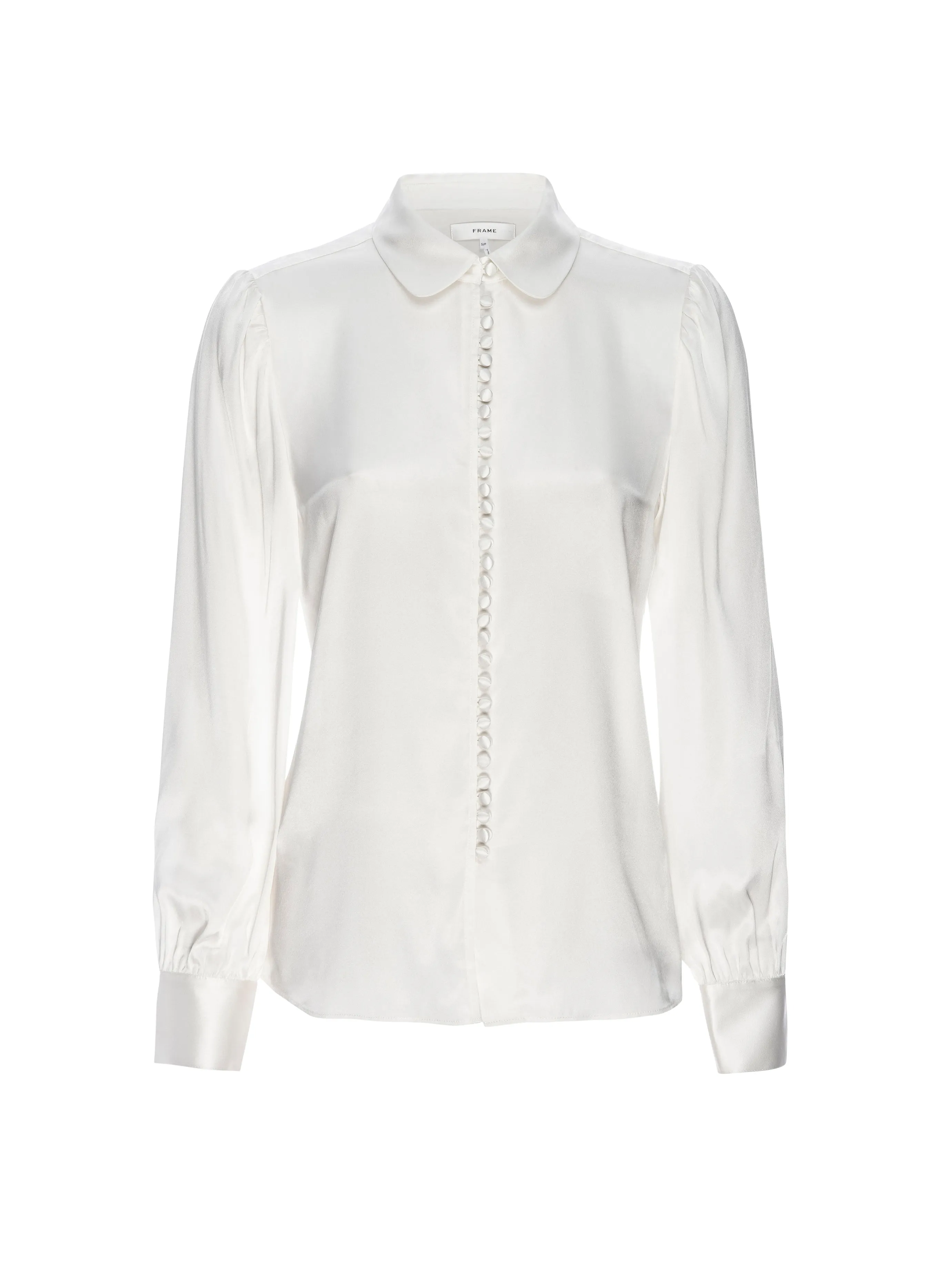 Frame - Round Collar Shirt in Cream