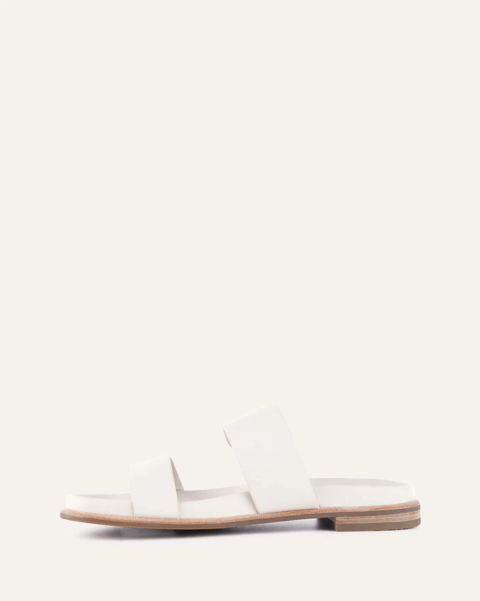 HAYES FLAT SANDALS OFF WHITE LEATHER