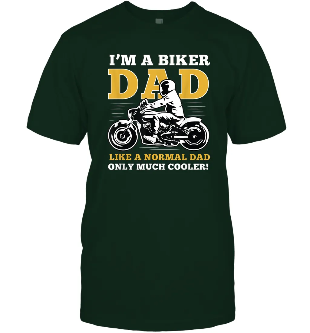 I'm a biker dad shirt gift for lover biker in father's day Men Cotton T-Shirt