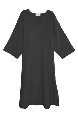 Linen Jallaba Kaftan - Black