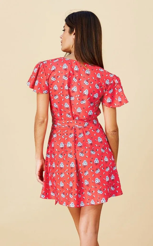 Mae Dress In Red Daisy