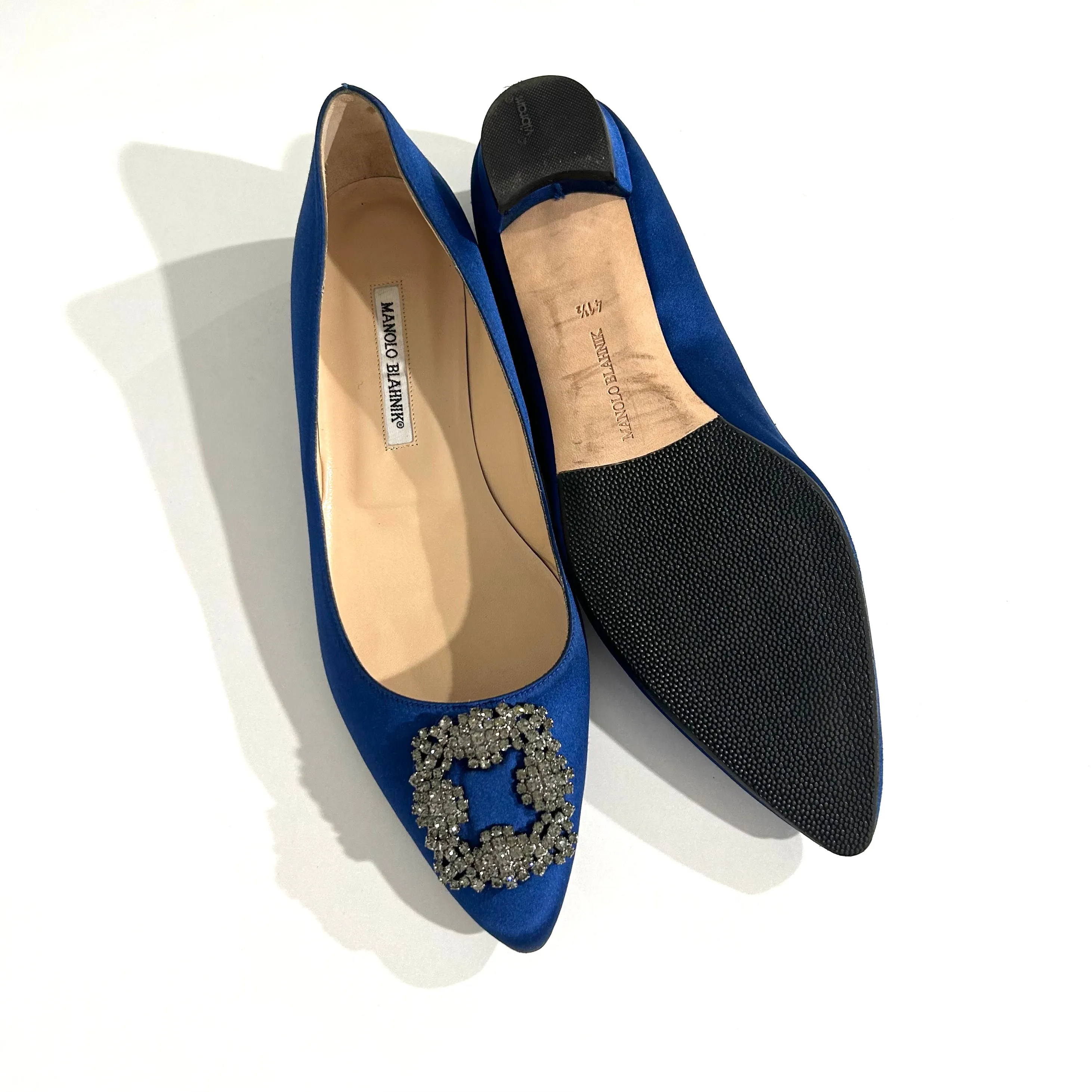 Manolo Blahnik Blue Hangisi Flats