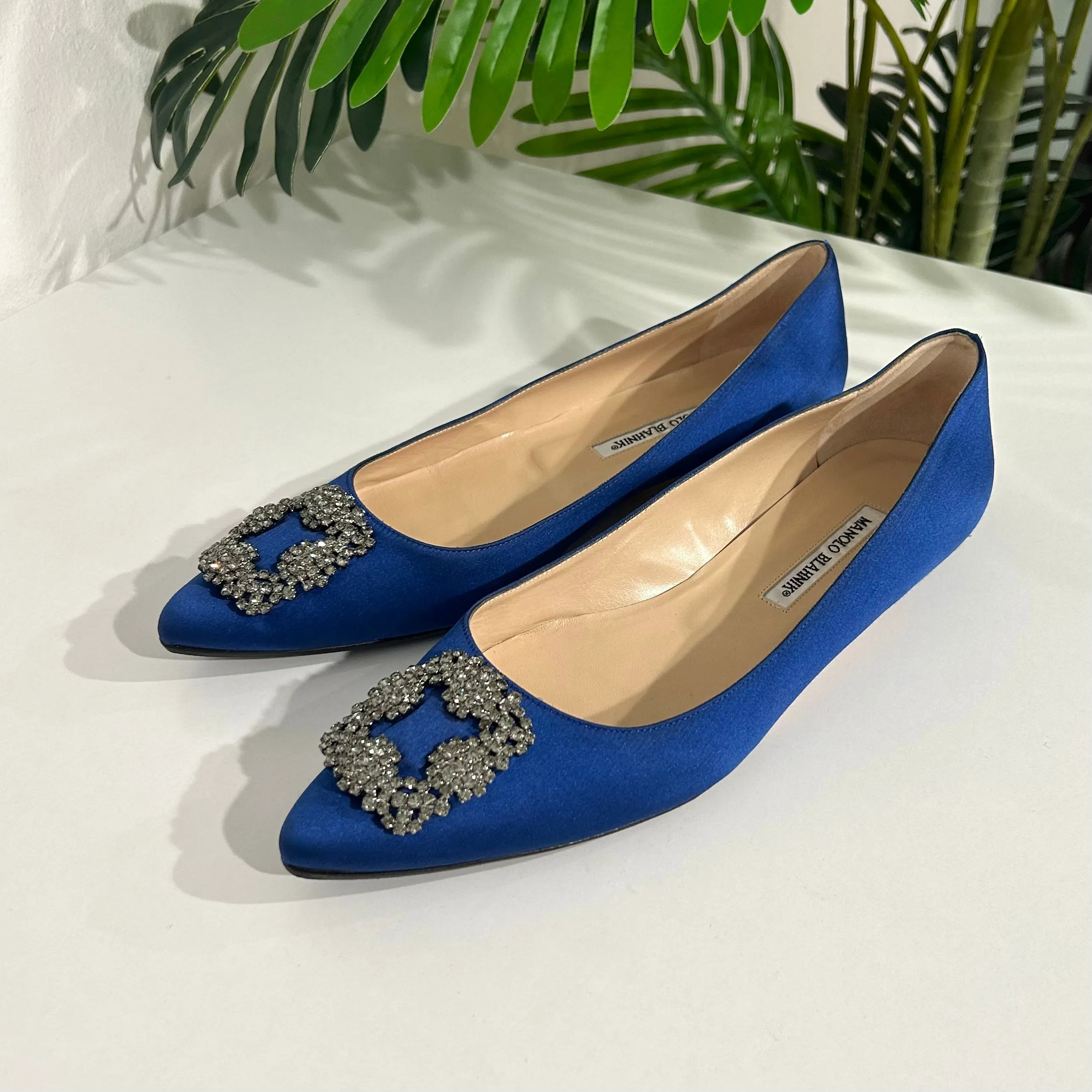 Manolo Blahnik Blue Hangisi Flats