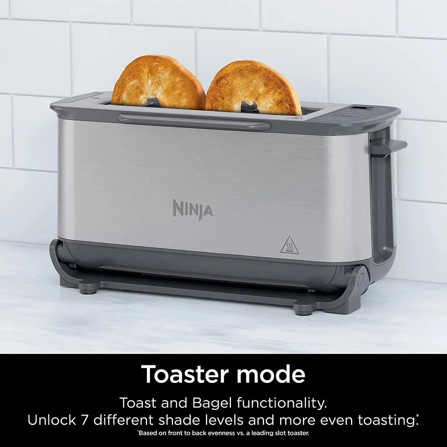 Ninja ST100 Foodi 2-in-1 Flip Toaster Snack Maker 1500 Watts (Refurbished)