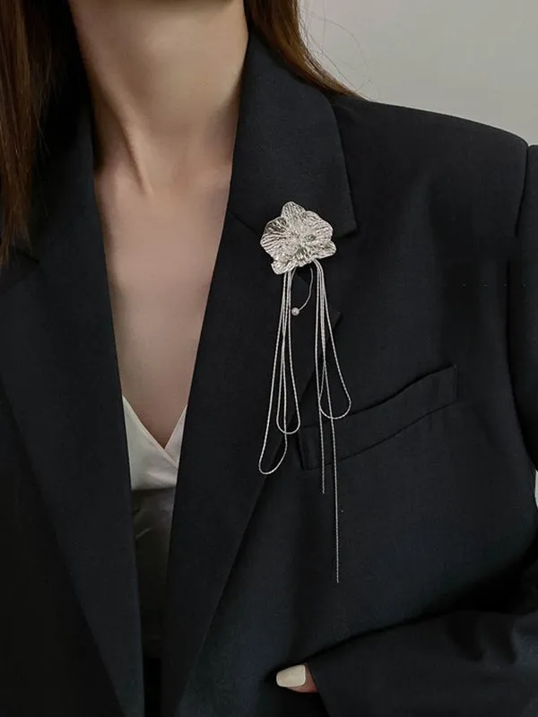 Original Stylish Solid Color Tasseled Brooch