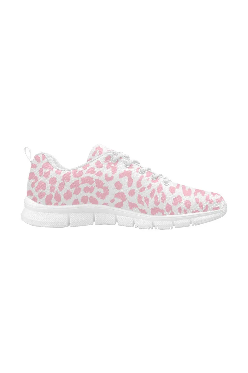 Pink Leopard Women's Breathable Running Shoes