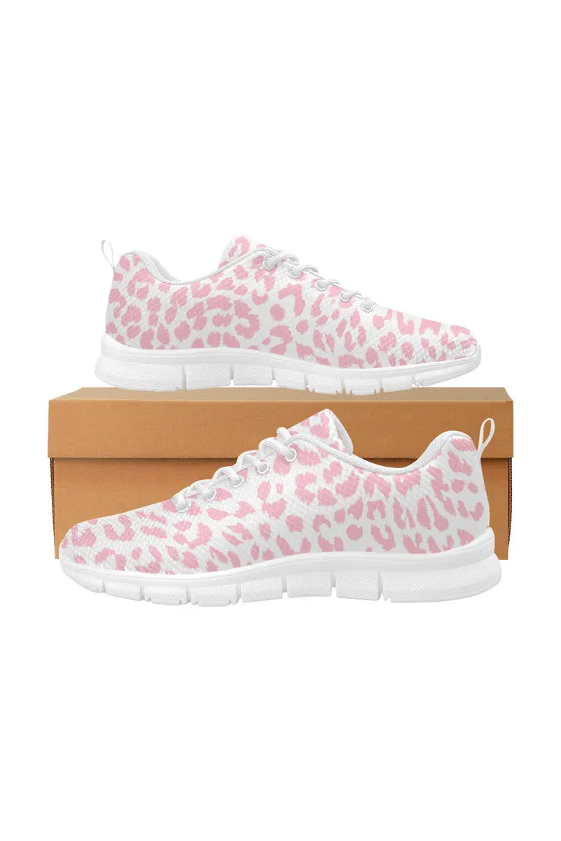 Pink Leopard Women's Breathable Running Shoes