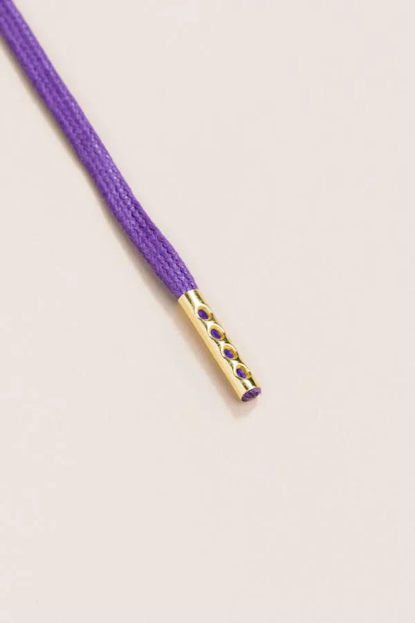 Purple | Flat Waxed Shoelaces