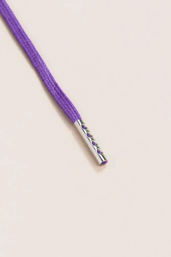 Purple | Flat Waxed Shoelaces