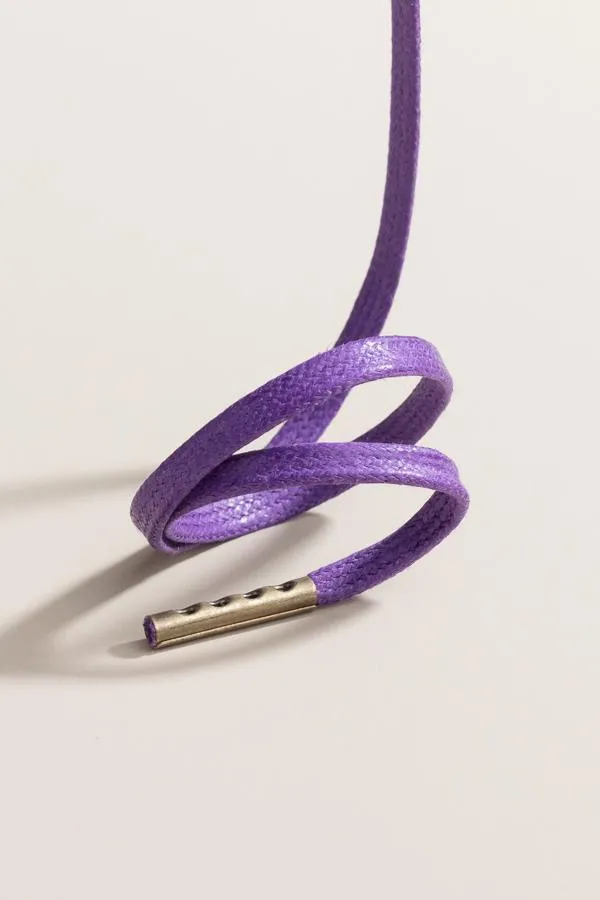 Purple | Flat Waxed Shoelaces