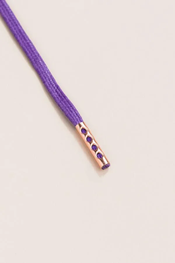 Purple | Flat Waxed Shoelaces