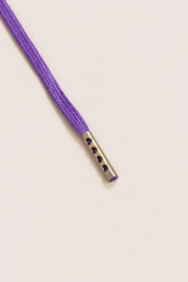 Purple | Flat Waxed Shoelaces