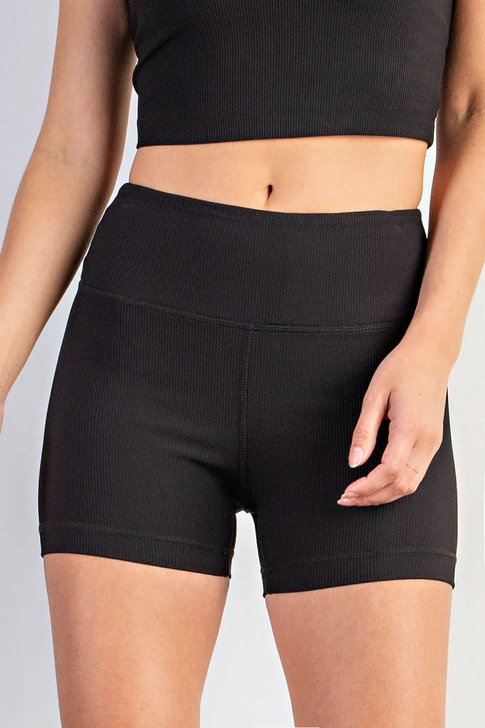 Ribbed Biker Shorts