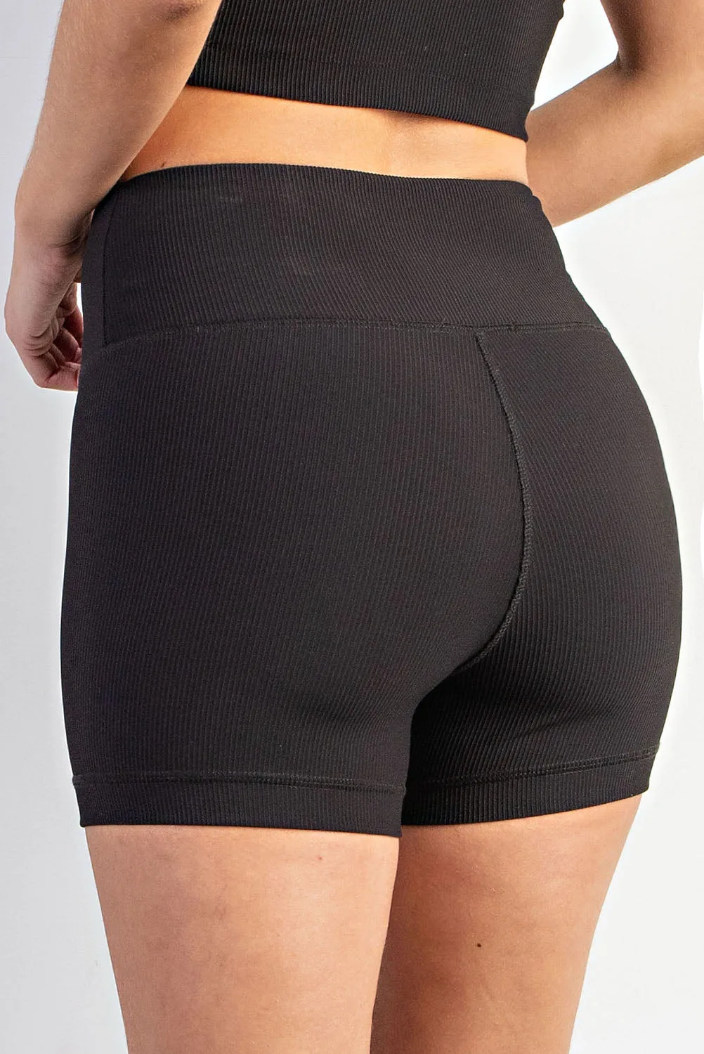 Ribbed Biker Shorts