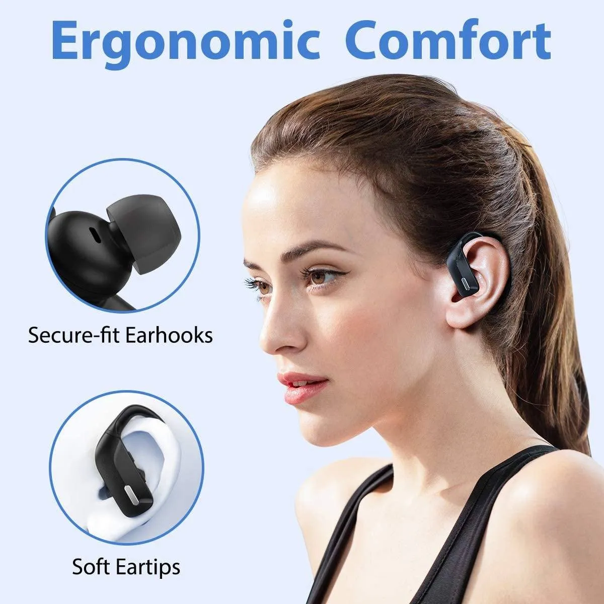 Sports Bluetooth Wireless Earbuds with Microphone