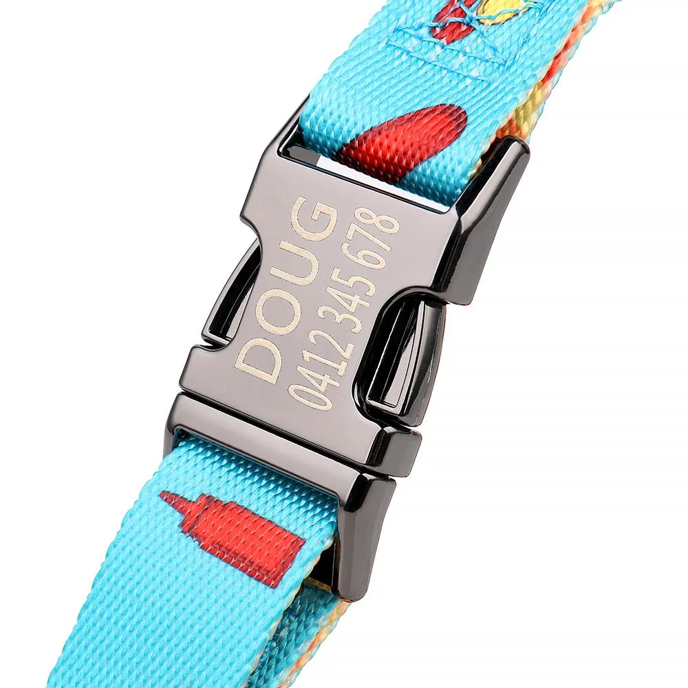 Vivid Colour Styles - Personalised Dog Collar. Laser Engraved