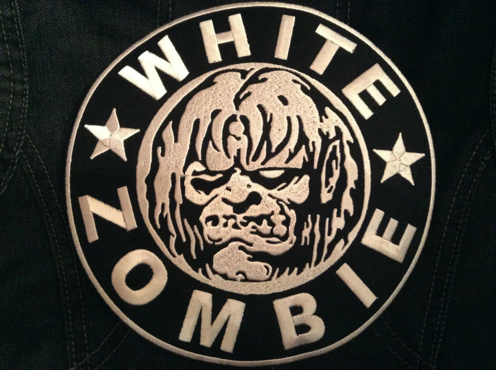 White Zombie Girls' Denim Biker Vest Dragula Living Dead Girl