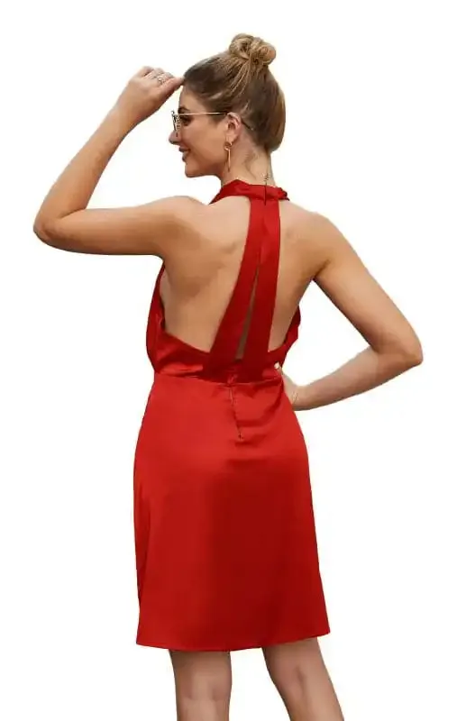 Women’s Spring Dress Women’s Sexy Backless Dress