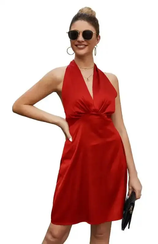 Women’s Spring Dress Women’s Sexy Backless Dress